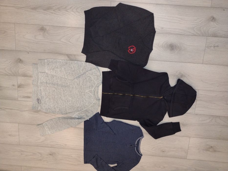 Zestaw 134 140 sweterek bluzka i 2 bluzy