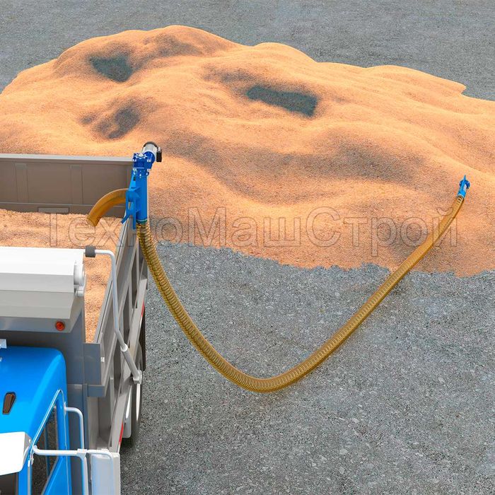 Гнучкий транспортер для зерна 6м. Гнучкий шнек. Шнековый погрузчик.
