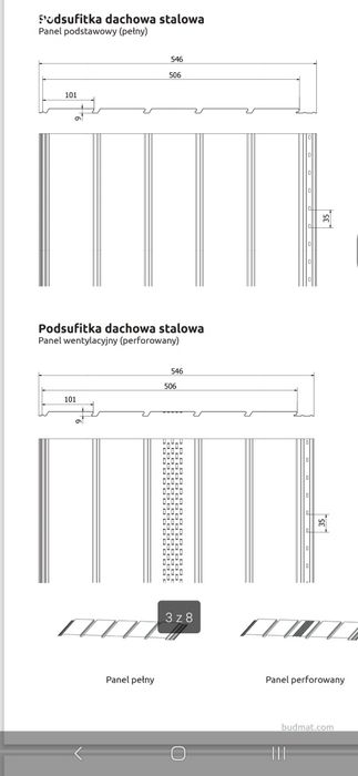 Podbitka stalowa Budmat dąb woodec