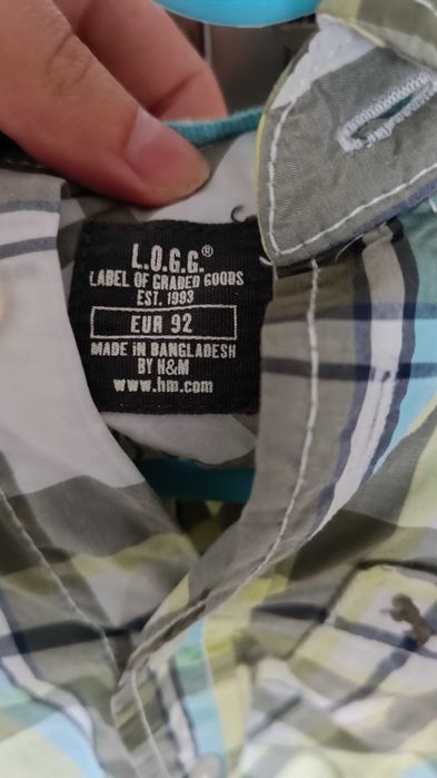 Koszula dla chłopca w kratę logg H&M 92
