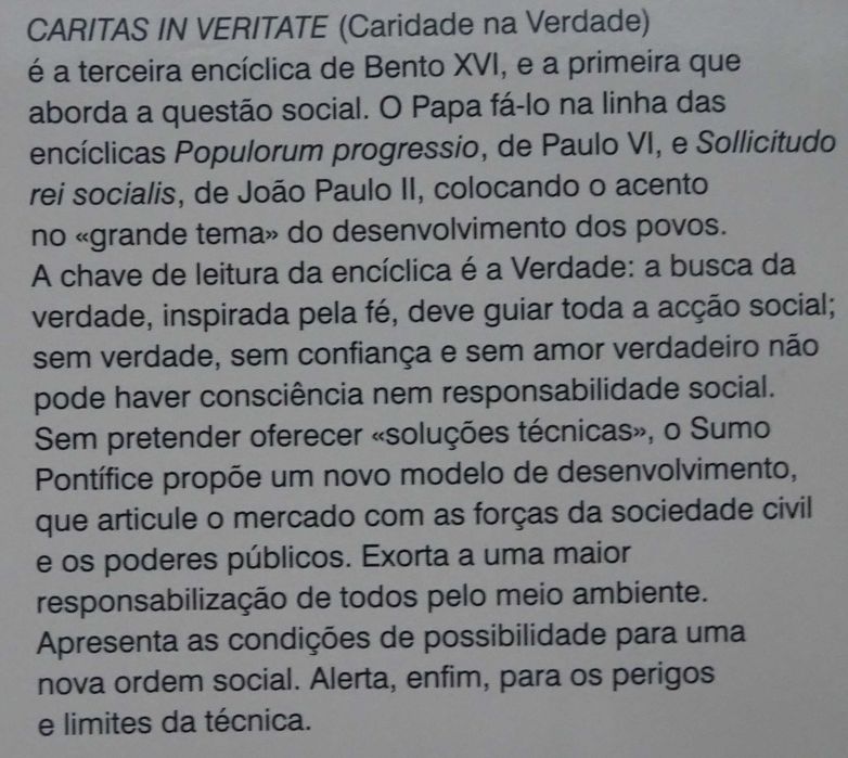 Caridade na Verdade (Carta Encíclica de Bento XVI)