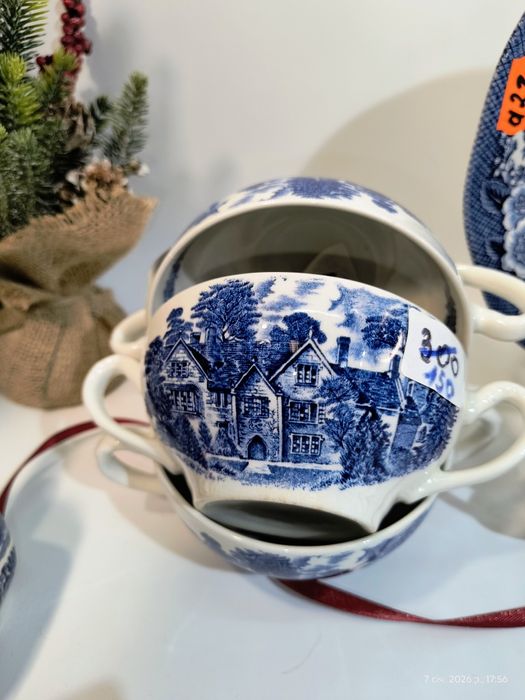 Англійський сервіз чайний синій Серія Королівські дома Британії Замки