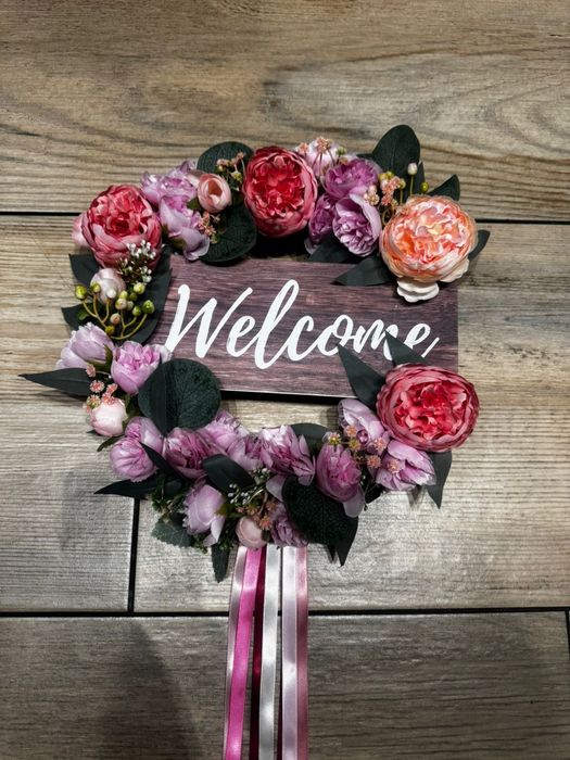 Wianek na drzwi ozdoby dekoracje wiosenne