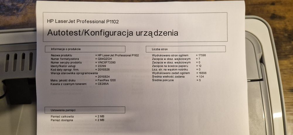 Drukarka HP LJ P1102 nowy toner
