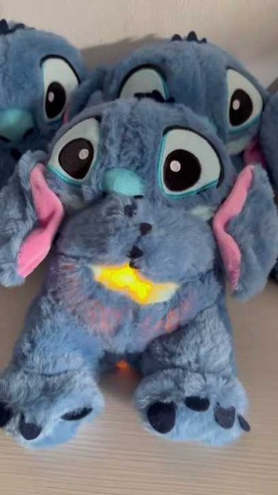 М’яка іграшка стіч (stitch) нічник, дихає, світиться, колискова