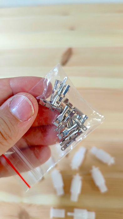 10 Conjuntos de Conectores Elétricos 2.8mm - 2 Pinos - Automóvel/Mota