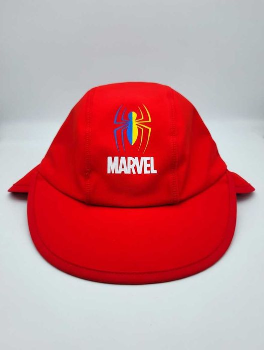 Капелюх дитячий Marvel Spider-Man червоний з захистом шиї від сонця