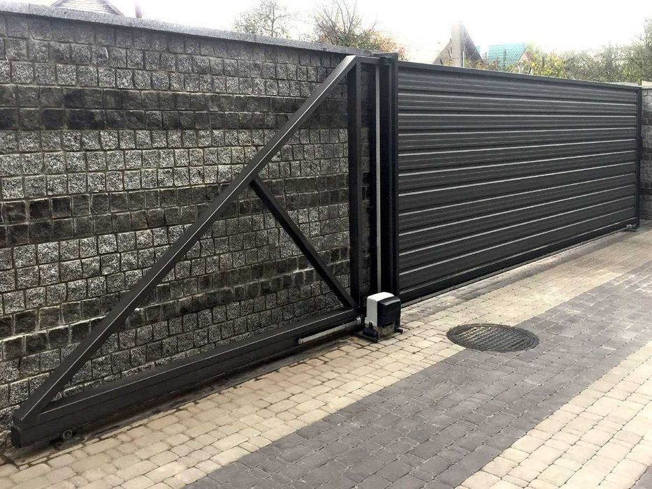 Каркас відкатної брами, Зварені ворота, Каркас з фурнітурою на 500 кг