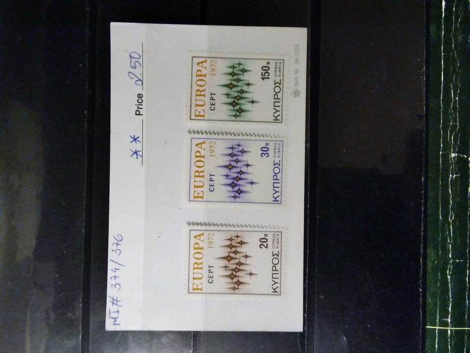 1972 Série Completa Europa CEPT Chipre MNH **
