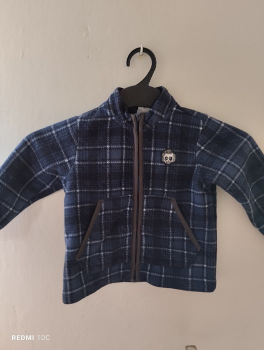 Granatowy sweterek na zamek rozmiar 86