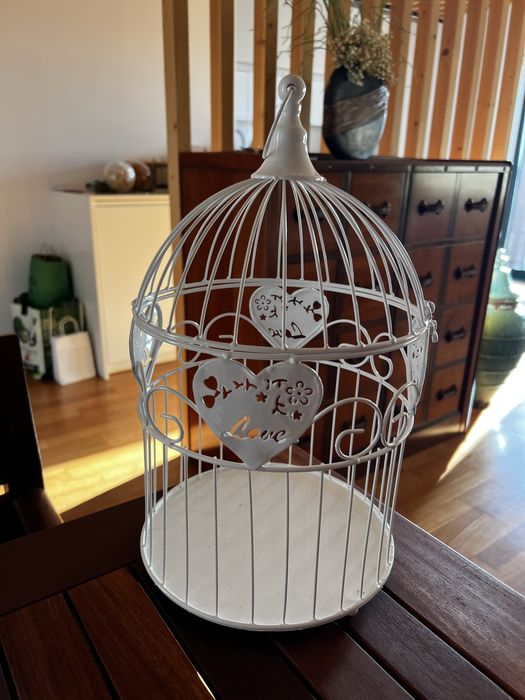 Gaiola / Lanterna decorativa branca