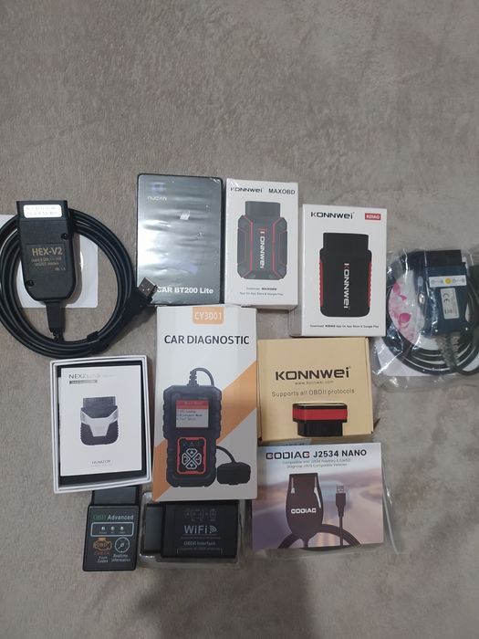 Сканери для діагностики автосканер mucar obd2, humzor, j2534, konnwei