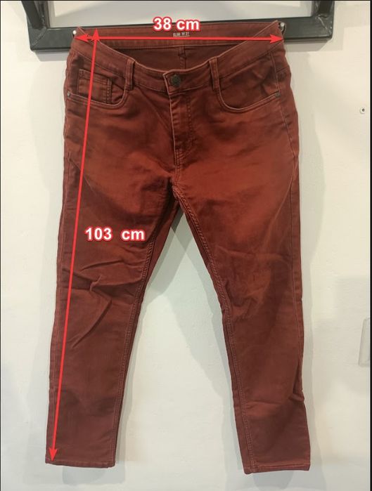 Jeansy męski H&M brązowe, SLIM szer.31