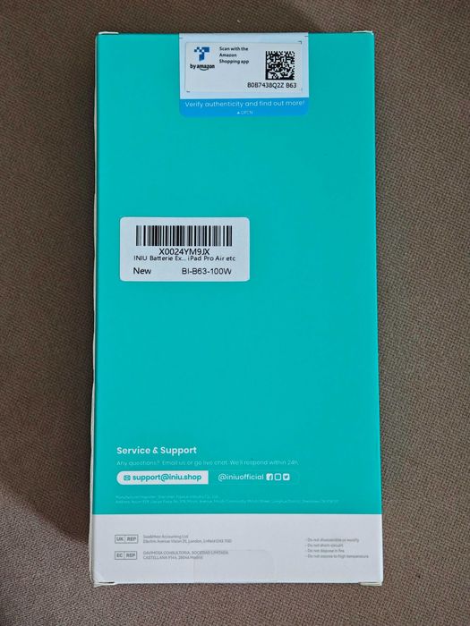 INIU Power Bank de 100 W, 25000 mAh de alta capacidade - SELADA