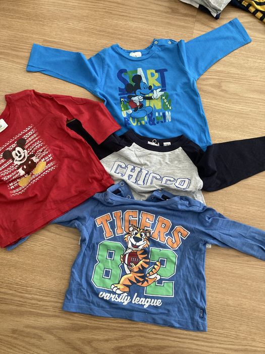 Quatro tshirts manha comprida menino 12 meses