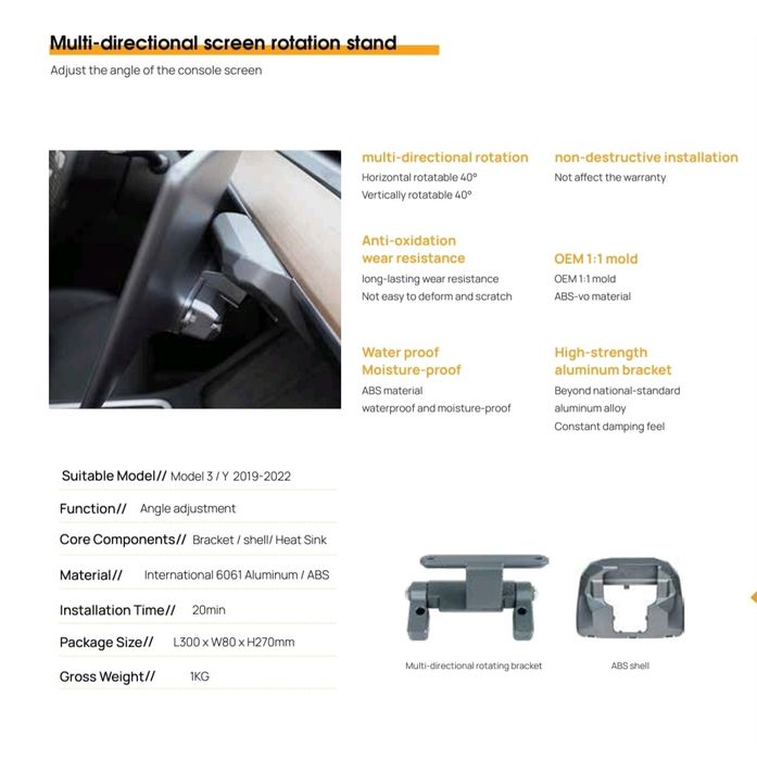 TESLA - Stand Multi-direcional para ecrã
