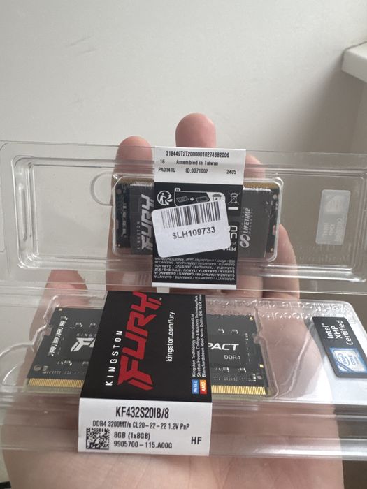 Оперативка Kingston Fury SODIMM DDR4-3200 8192MB