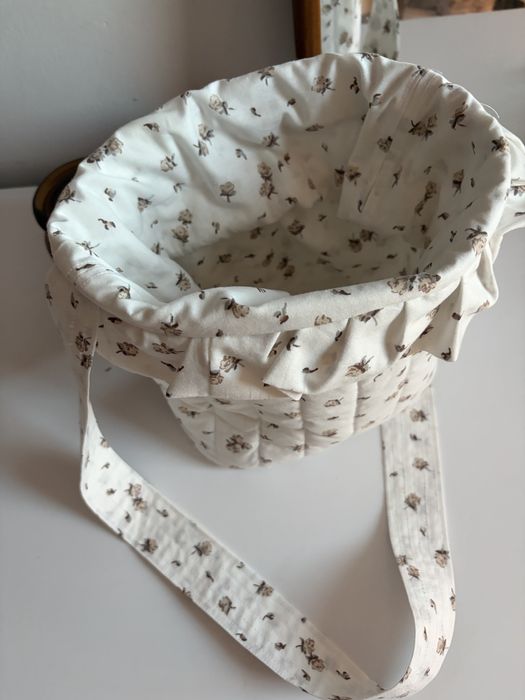 handmade urocza torebka na ramie koszyczek