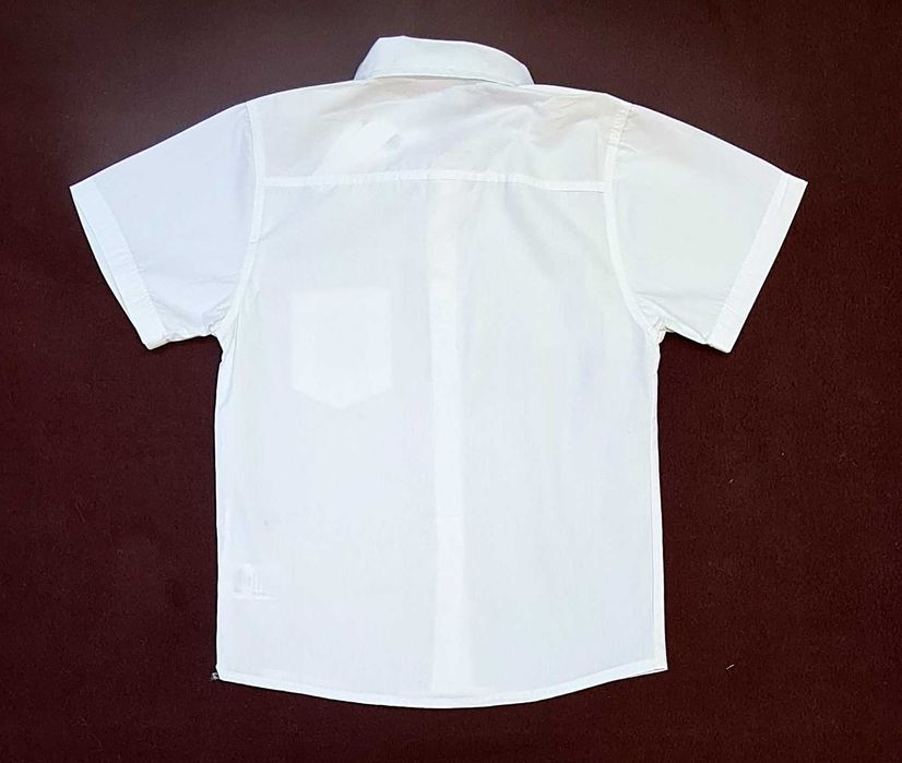 Koszula biała, koszula wizytowa, galowa 146/152 kr.rękaw