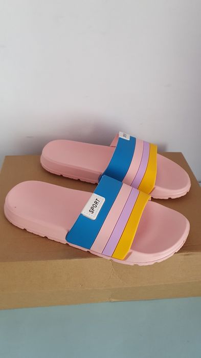 Klapki nowe damskie kolorowe z pianki Rozmiar 36