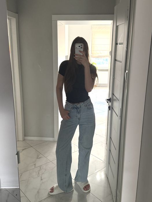 Джинси блакитні широкі wide leg
