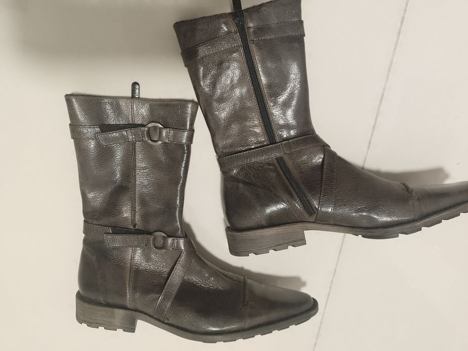 NOWE kozaki damskie-   skóra naturalna  rozmiar 39