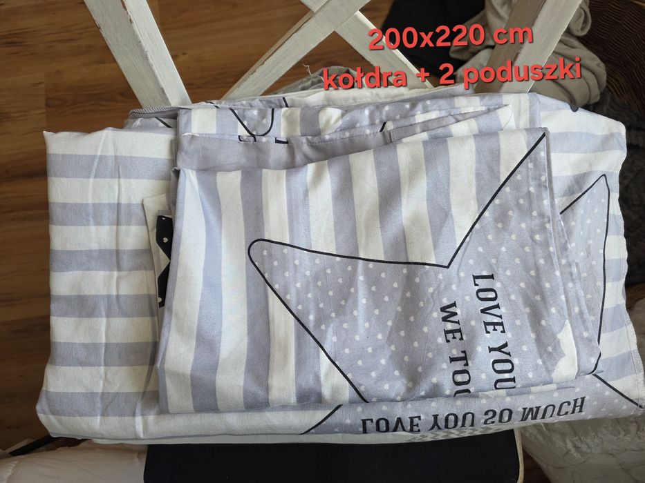 Komplety 10 szt  pościeli 200x220 i 160x200