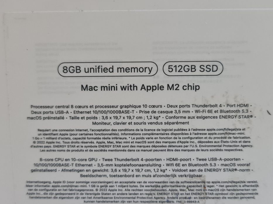 Apple Mac mini M2 8/512GB MMFK3