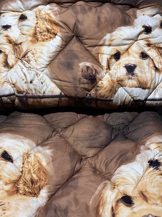 Тёплое одеяло стёганое из овечьей шерсти ковдра на овчині двоспальна