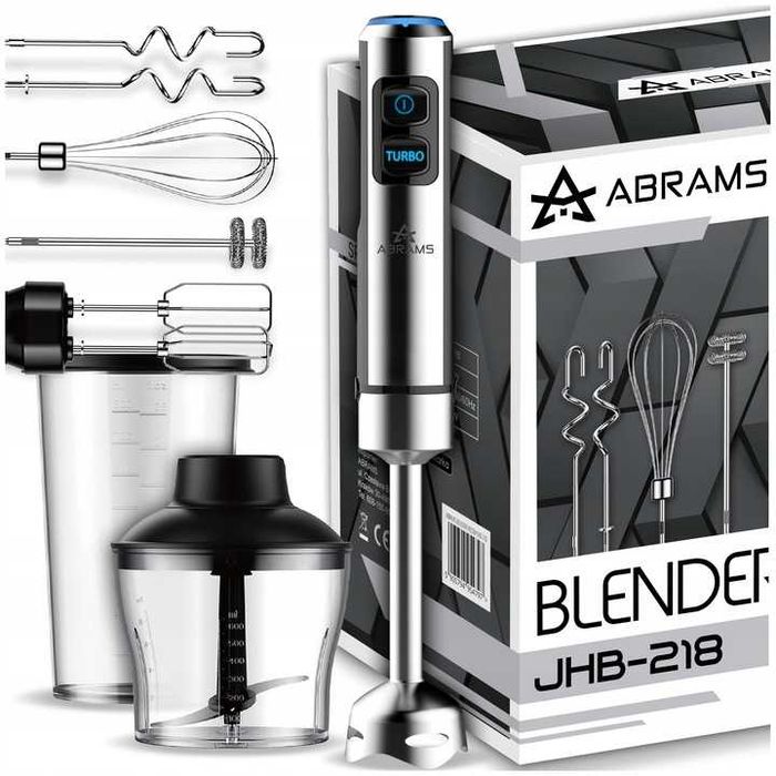 Mikser ręczny blender 1500W turbo 7w1 ostrza tytanowe wielofunkcyjny