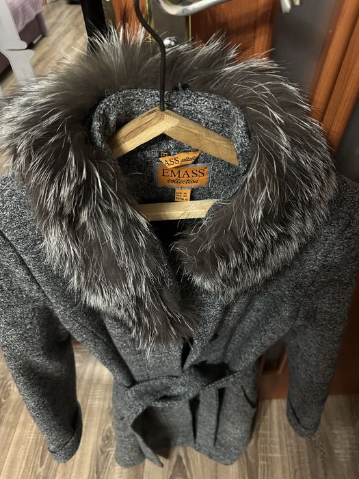 Шерстяне пальто,зимове пальто,пальто з чорнобуркою