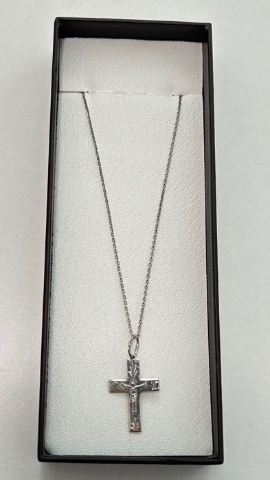 Хрестик з цепочкою для хрестин новий (спаси и сохрани)