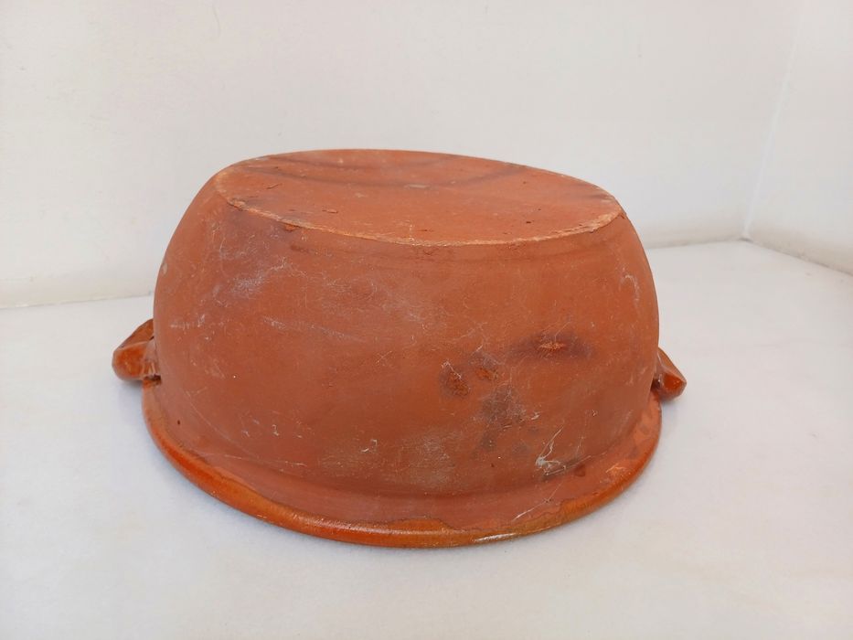Tigela de barro grande alentejana e antiga com pegas