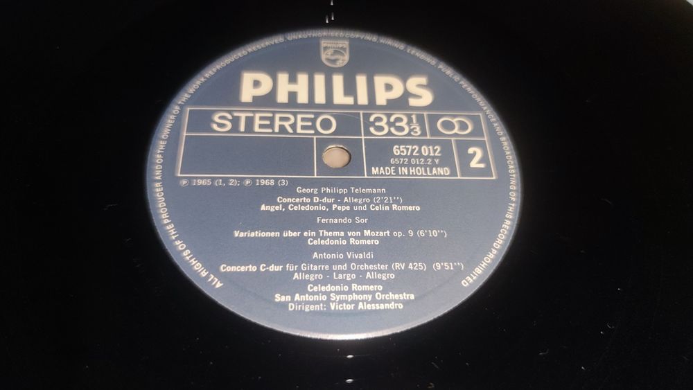 Вінілова платівка Philips Los Romeros Gitarre Barock Vivaldi Bach