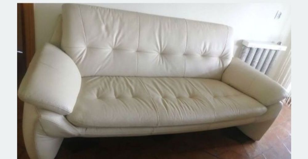 Komplet mebli z skóry naturalnej. Jak nowy