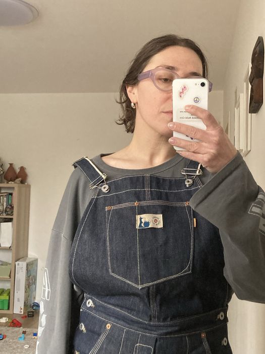 Джинсовий оверол комбінезон жіночий селведж денім s-m