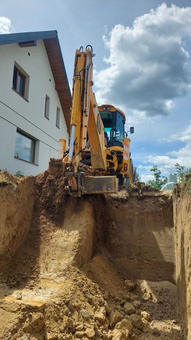 Koparko ładowarka koparka usługi prace ziemne wykopy