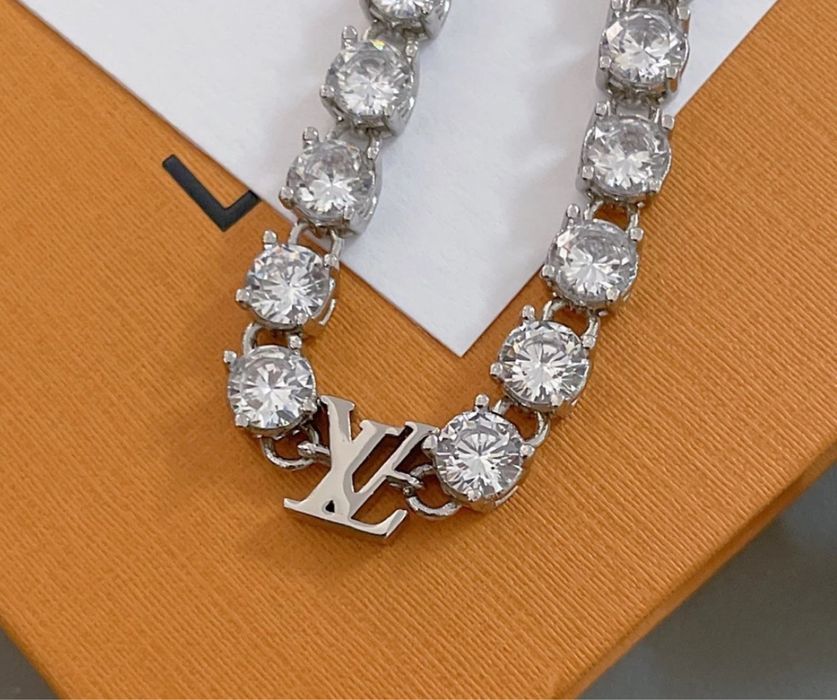 Bransoletka LV cyrkonie || Prezent walentynki