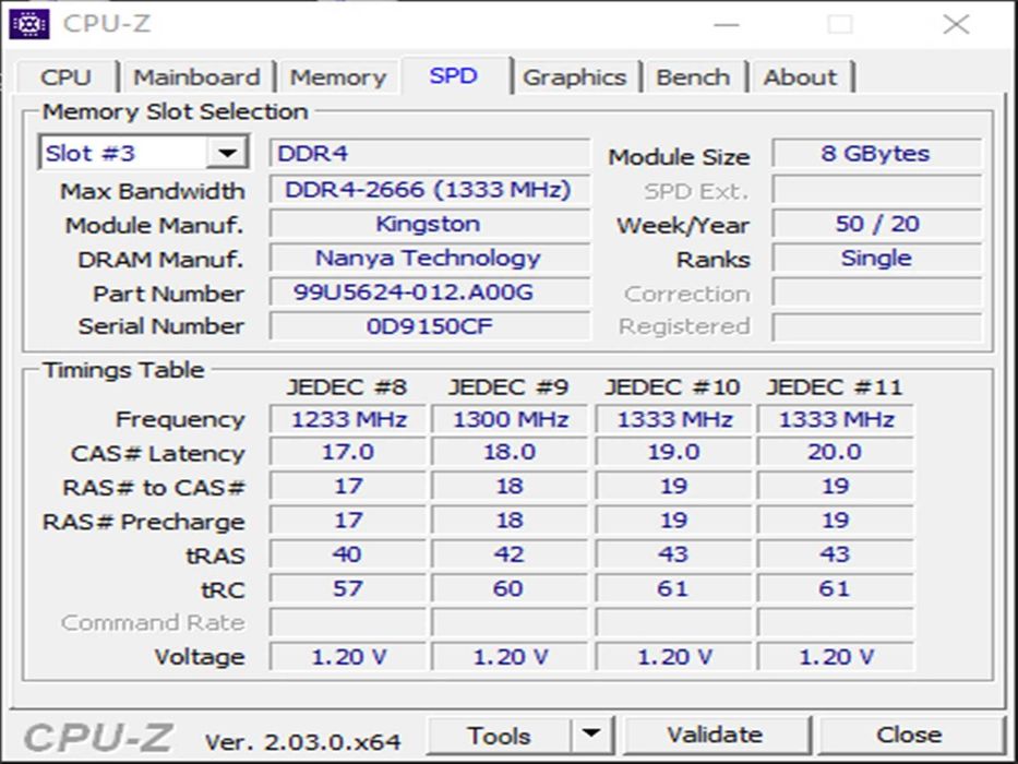DDR4 8GB KingSton 2666