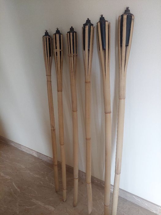6 Tochas em Bambo de Jardim