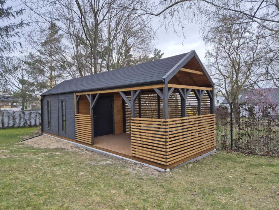 • • • • Domek narzędziowy • • • • BARTEK 3x4 m z drewutnią  DREWNOTRIK