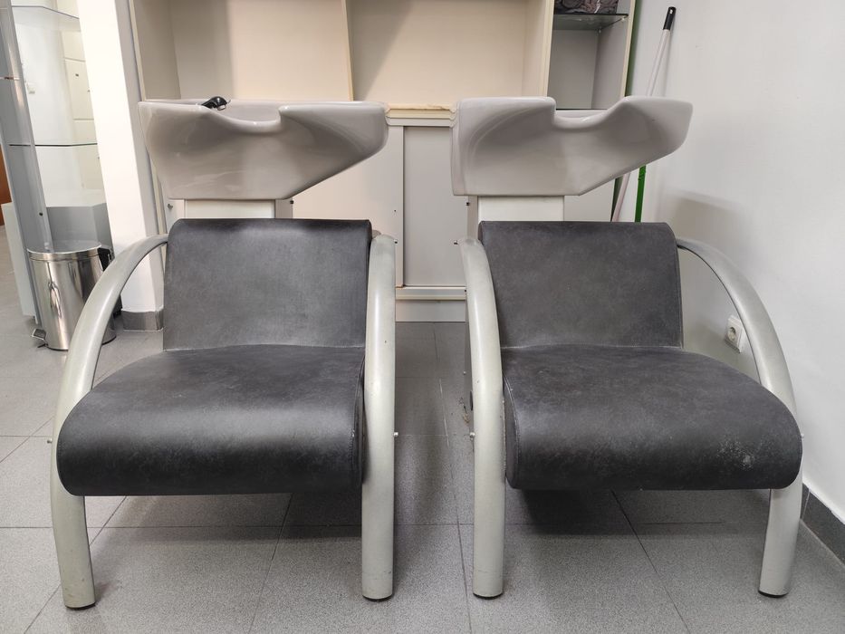 Rampa de Lavagem Dupla Profissional - 2 Lavatórios de Cerâmica