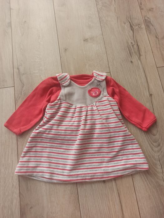 Sukienka w paski z bluzką 74 produkt polski