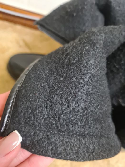 Сапоги жіночі резинові гума чорні на флісі 37 розмір