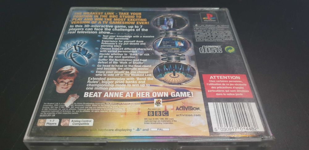 Weakest link PlayStation 1 PSX