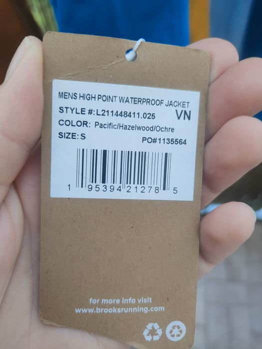 Kurtka przeciwdeszczowa do biegania High Point Waterproof Jacket męska pomarańczowo-granatowa