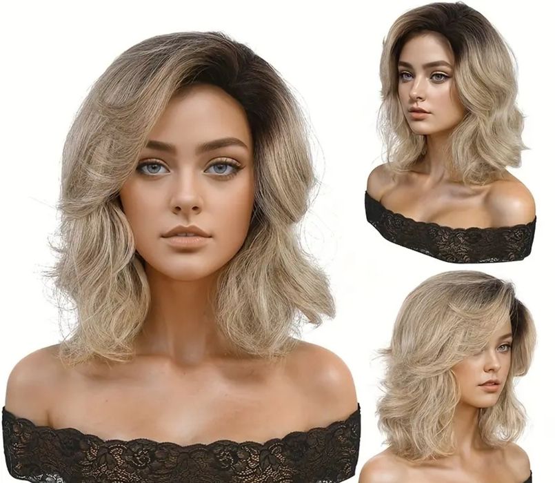Peruka blond platyna gradient
