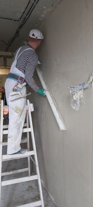 Машинна штукатурка, Шпаклювання