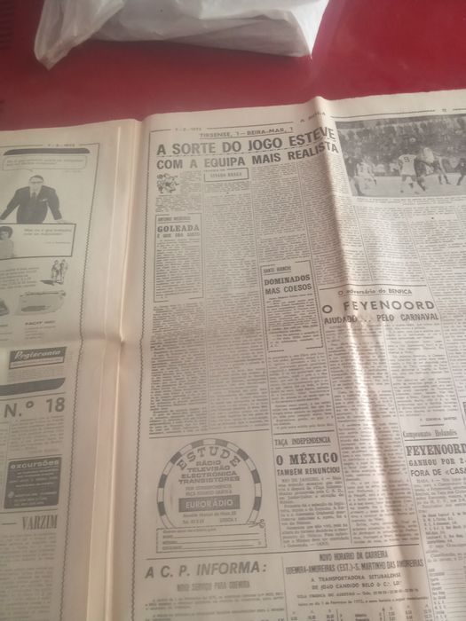 A Bola fevereiro 1972. Benfica V , Setúbal..