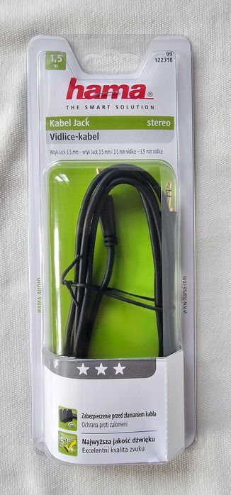 Hama Kabel stereo Jack 3,5mm - Jack 3,5mm 1,5m